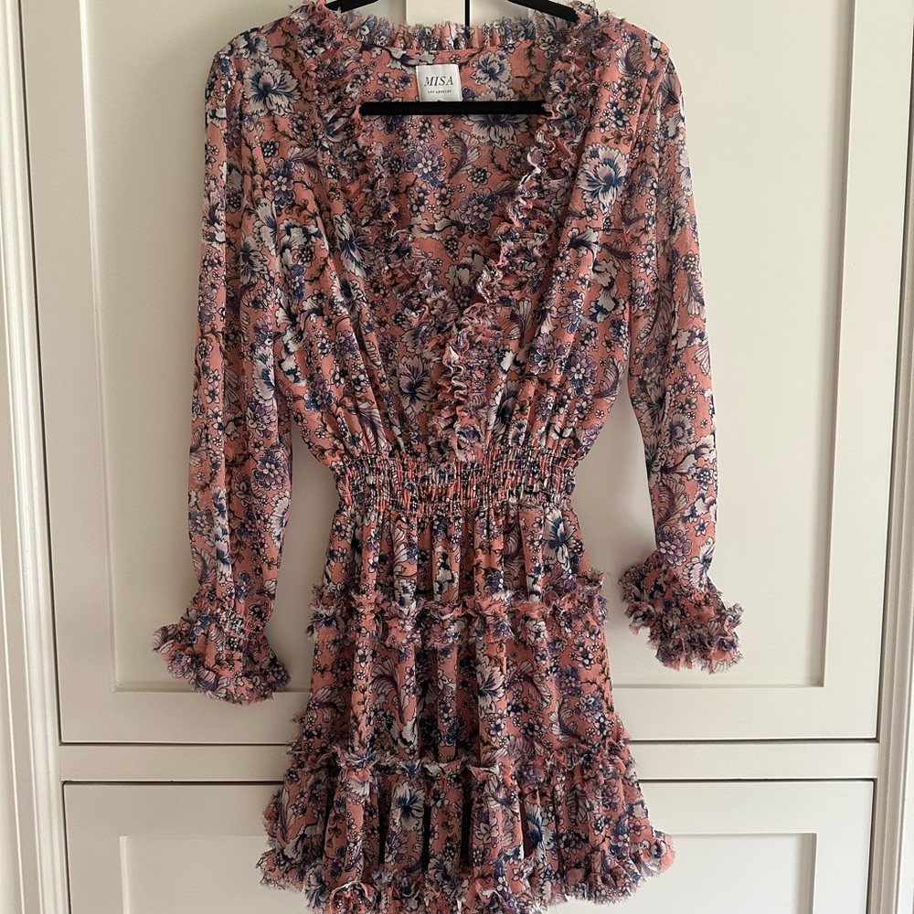 Misa Floral Ruffle Dress (never worn)
